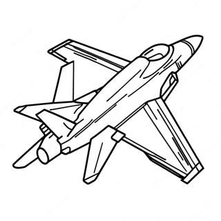 Colorful Fighter Jet Coloring Page | Planes coloring page