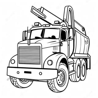Heavy-Duty Rotator Tow Truck Coloring Page | Rotator Tow Truck coloring page