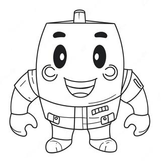 Funny Roblox Noob with a Big Smile Coloring Page | Roblox Noob coloring page