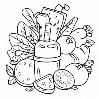 Comida Saludable Y No Saludable Páginas para Colorear