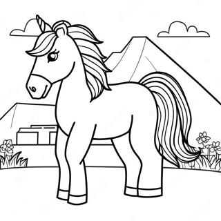 Minecraft Horse Coloring Page | Minecraft Horse coloring page