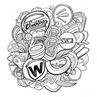 Vintage Logos Coloring Page | Logos coloring page