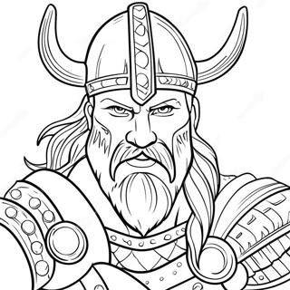 Viking Warrior Coloring Page | Viking for Adults coloring page