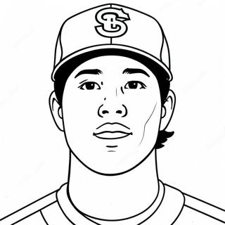 Shohei Ohtani Coloring Page | Shohei Ohtani coloring page