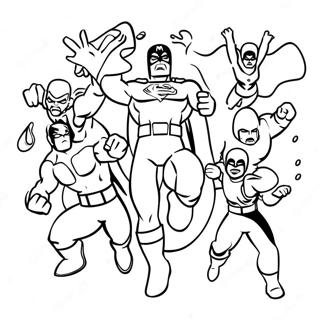 Dynamic Super Hero Squad Action Coloring Page | Super Hero Squad coloring page