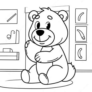 Playful Bear in the Big Blue House Coloring Page | Bear in the Big Blue House coloring page