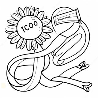 Colorful Red Ribbon Week Celebration Coloring Page | Red Ribbon Week coloring page