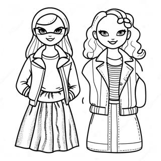Fun Tween Fashion Coloring Page | Tween coloring page