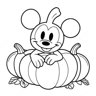 Mickey Mouse Pumpkin Coloring Page | Mickey Mouse Pumpkin coloring page