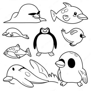 Antarctic Animals Coloring Page | Antarctic Animals coloring page