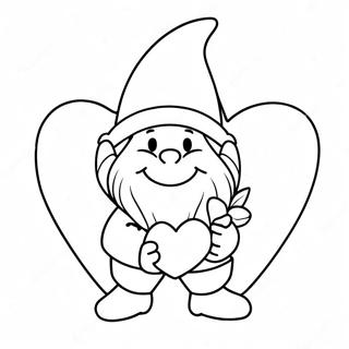 Gnomo Di San Valentino Pagine da Colorare