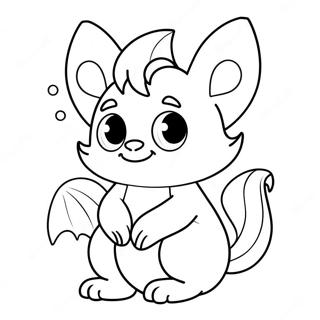 Adorable Medium Fantasy Creature Coloring Page | Cute Medium coloring page