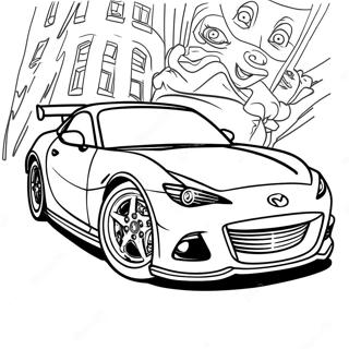 Mazda Sports Car Coloring Page | Mazda coloring page