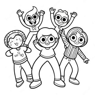 Doodlebops Dance Party Coloring Page | Doodlebops coloring page