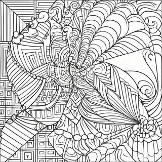 3D Geometric Illusion Coloring Page | Illusion coloring page