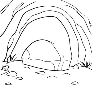 Peaceful Empty Tomb Scene Coloring Page | Empty Tomb coloring page