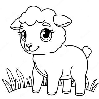Cute Baby Sheep Coloring Page | Realistic Sheep coloring page