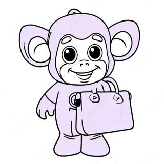 Tinky Winky with His Purple Bag Coloring Page | Teletubbies coloring page