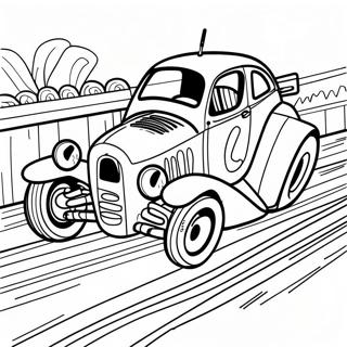 Dirt Track Racing Car Coloring Page | Dirt Track Racing coloring page