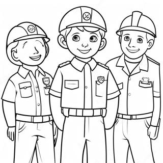 Community Helpers Coloring Page | Community Helpers coloring page