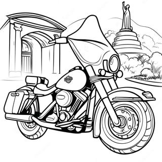 Harley Davidson Motorcycle Coloring Page | Harley coloring page