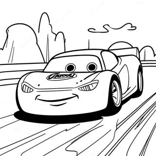 Bilar 3 Blixten McQueen racing målarbok | Bilar 3 Blixten McQueen målarbild