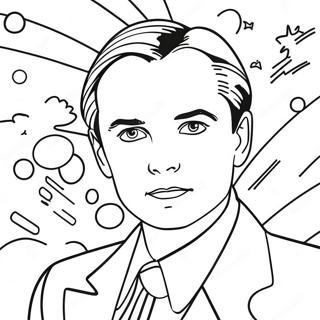 Roy Lichtenstein Coloring Page | Roy Lichtenstein coloring page