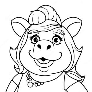 Miss Piggy Coloring Page | Miss Piggy coloring page