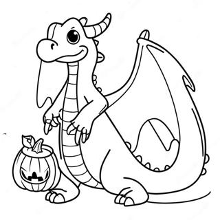 Halloween Dragon Coloring Page | Halloween Dragon coloring page