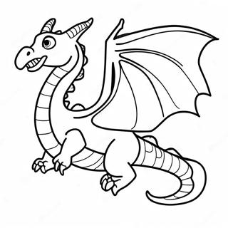 Spooky Halloween Dragon Flying Coloring Page | Halloween Dragon coloring page