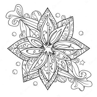 Festive Star Ornament Coloring Page | Simple Ornament coloring page