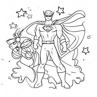 Superhero Christmas Coloring Page | Superhero Christmas coloring page