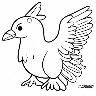 Articuno with Snowflakes Coloring Page | Articuno coloring page