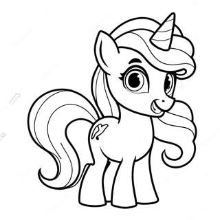 Sunset Shimmer with Magical Hair Coloring Page | Sunset Shimmer coloring page