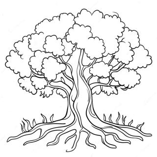 Burning Bush Coloring Page | Burning Bush coloring page