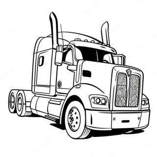 Semi Truck Coloring Page | Semi Truck coloring page