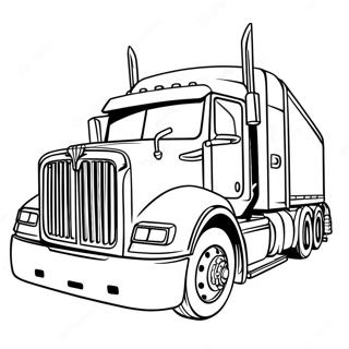 Big Rig Semi Truck Coloring Page | Semi Truck coloring page