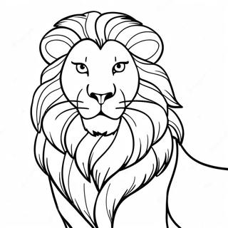 Majestic Lion Roaring Coloring Page | Lion and Tiger coloring page