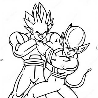 Goku vs Frieza Epic Battle Coloring Page | Goku vs Frieza coloring page
