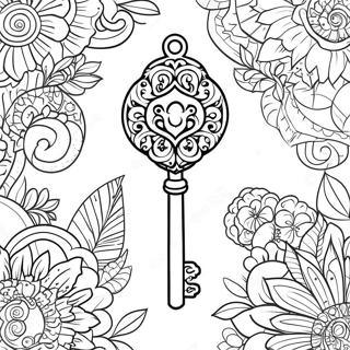 Key Coloring Page | Key coloring page