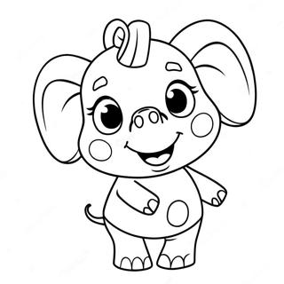 Emily Elefant Peppa Pig Målarbilder