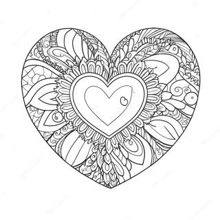 Hard Love Heart Coloring Page | Hard Love coloring page