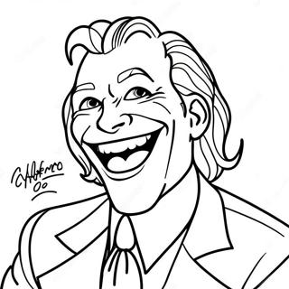 Joker Laughing Coloring Page | Batman Villains coloring page