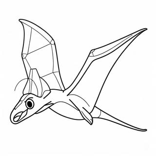 Flying Pteranodon Coloring Page | Pteranodon coloring page