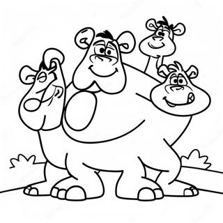 Flintstones Family Coloring Page | Flintstones coloring page