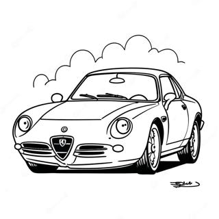 Alfa Romeo Sports Car Coloring Page | Alfa Romeo coloring page
