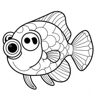 Happy Pout Pout Fish Coloring Page | Pout Pout Fish coloring page