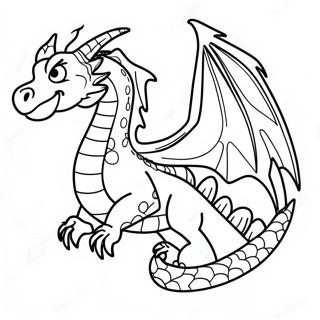 Majestic Earth Dragon Flying Coloring Page | Earth Dragon coloring page