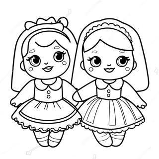 Sisters LOL Doll Coloring Page | Sisters LOL Doll coloring page