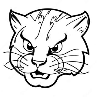 K-State Wildcat Logo Coloring Page | K-State coloring page